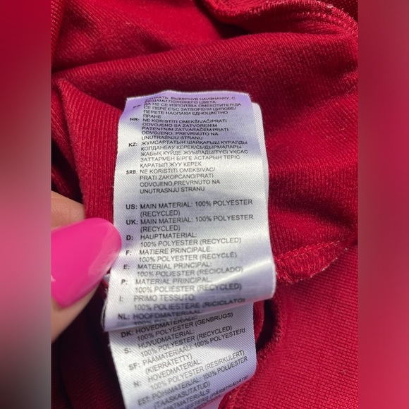 Adidas Women’s Essentials Zip Front Brick Red Track Jacket, Size Small - Picture 9 of 9